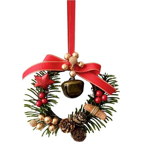 Clochette De Noël - En Pvc - Pour Porte Fenêtre Guirlande Arbre À Noël - 10 X 10 Cm - Multicolore - 1 Pièce (1/5)