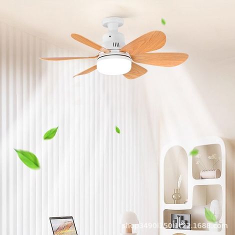 Ventilateur de plafond E27 avec lumière LED, 3 températures de couleur, ventilateur silencieux à visser (1/5)