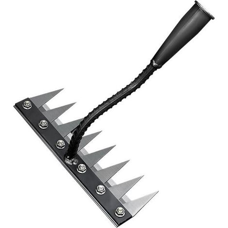 Desherbeur Manuel 8 Dents Rateau de Désherbage Portable Râteau De Jardin pour Désherber