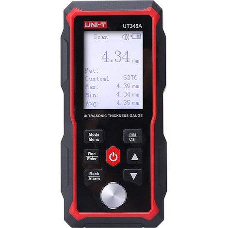 UNI-T UT345A JAUGE D'ÉPAISSEUR À ULTRASONS, PORTABLE AVEC MÈTRE MICRON ÉPAISSEUR JAUGE D'ÉPAISSEUR 3,7 V 2000 MAH BATTERIE AU LI (1/3)