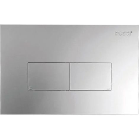 KIT ECO DOPPIO TASTO TELAIO + PLACCA CM.33 Sp.1,2 Cromata PUCCI 80179562