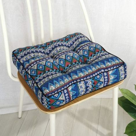 Coussin de siège carré extra épais, assise tatami style japonais pour bureau, méditation et chaise, coussin moelleux 45x45x10 cm, rembourrage confortable pour sièges. (1/3)
