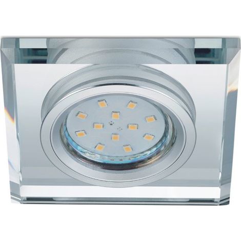 Spot Encastrable Carré Kristallglas Pirin GU10 Chrome Trio Lighting (1/3)