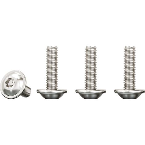 Vis à Tête Cylindrique à Six Pans Creux, M5x20mm Vis à Bride Acier Inoxydable A2 V2A Boulon à Tête Hexagonale pour Les Connexions Mécaniques, 20 Pièces (1/5)