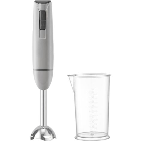 mixeur plongeant avec verre de 500 ml, plastique-acier inoxydable, gris perle (1/3)