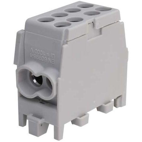 Cosse électrique HLAK 251 gris 2 m² – Section 2.5 mm² – Raccordement rapide pour câbles – Pour installations électriques professionnelles – Pollmann