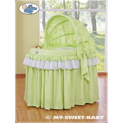 Cesta in vimini con capottina pieghevole - Piccola Principessa verde (1/3)
