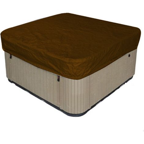 Quadratische Whirlpoolabdeckung 207 × 207 × 30 cm – Wasserdichtes 190T-Polyestergewebe – UV- und staubbeständig – Inklusive Aufbewahrungstasche (1/5)