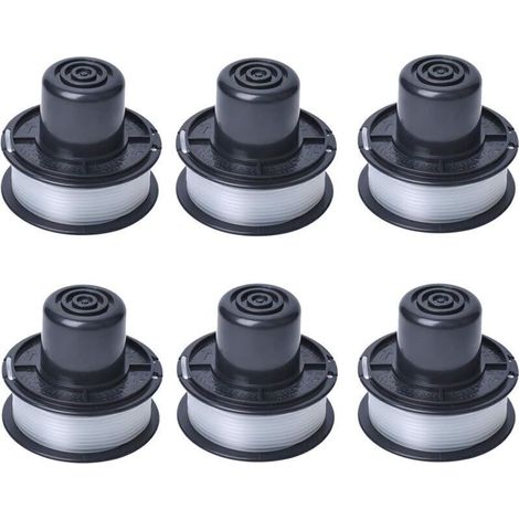 A6226 Trimmerfadenspule, kompatibel mit Auftipp GL250 / GL310 / GL360 / GL360SB Freischneidern mit 6 m Faden, 6er-Packung - Crezuo