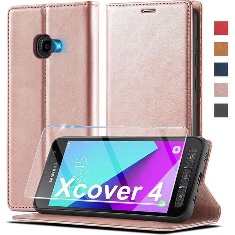 Coque portefeuille en cuir pour Samsung Galaxy Xcover 4/4s avec support et fermeture magnétique (1/5)