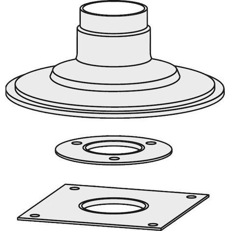 Bosch Accessori scarico fumi FC-O6080 Flangia per tetto piano, 0-15 Gr, d:125, L: 120, 7738112510