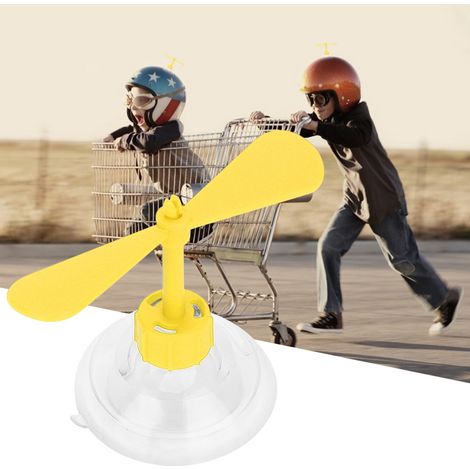 Dekorativer Saugnapfhelm aus Gummi und Kunststoff mit Propeller für Motorräder, Gelb (1/5)