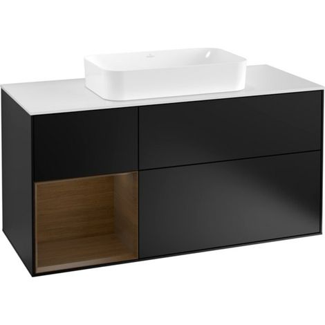 V&B Waschtischunterschrank Finion 120cm, Pl w m, Reg li wal ven, bla m Lac (1/2)