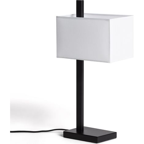 Lámpara de Mesa Metal y Tela con Puerto USB e Interruptor Táctil Malena Negro (1/5)