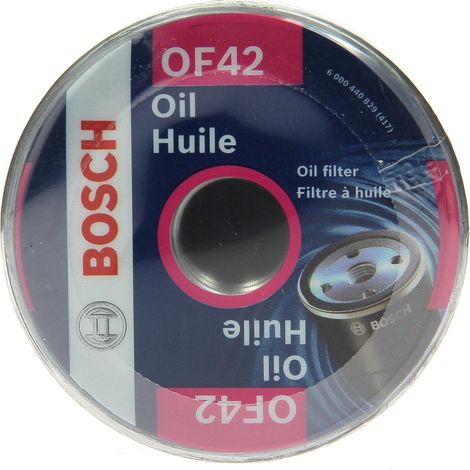 Bosch – Filtre à huile OF42 – Élimination des impuretés pour moteur thermique – Largeur optimisée pour performance accrue – Compatible avec plusieurs modèles
