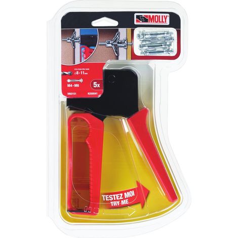 Pince à cheville Molly pour chevilles métalliques Ø4 – Conception robuste en acier – Poignée ergonomique – M60101XJ