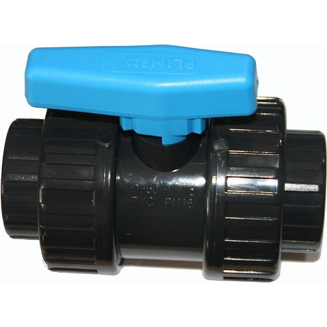 Vanne PVC pression à coller diam. 50 – Vanne démontable – Pour chantiers humides – Fixation rapide – Usage professionnel – Piscineo (1/4)