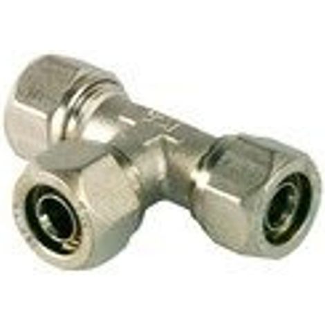 Go by Van Marcke Pex Alu raccord T Ø20mm x Ø20mm x Ø20mm chromé (1/2)