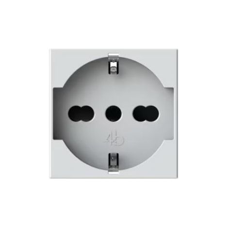 Presa Schuko Compatibile Bticino Matixgo Bianco (4 Box Cod. 4Bpp40.Jw)
