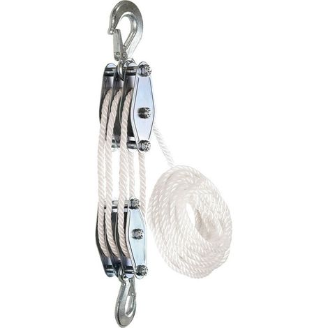 Poulie à câble rotative à 270°, crochet en alliage de zinc, grue portative, poulie à câble en polyéthylène robuste, dispositif de levage manuel pour un levage sans effort des installations de climati (1/5)