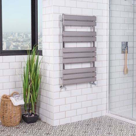 WarmeHaus Chrome Flat Panel Heated Towel Rail 1000x600mm