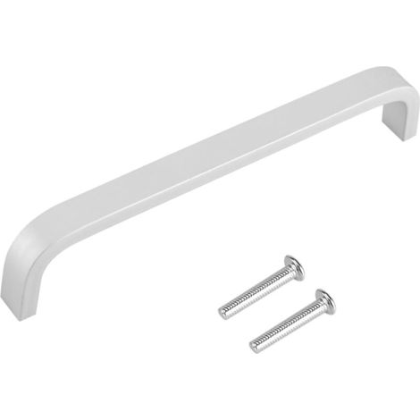 Set of 4 aluminum alloy pull handles for drawer cabinets, wardrobes, chests of drawers, hardware with screws (128 mm) (1/4)