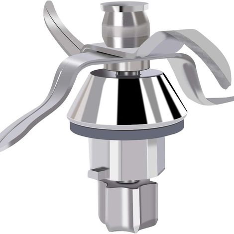 Cuchilla de repuesto de acero inoxidable para procesador de alimentos Vor-Werk Thermo-Mix TM31, con arandela (1/5)