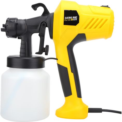 Pistolet à peinture électrique haute pression, réglable, jaune (1/5)