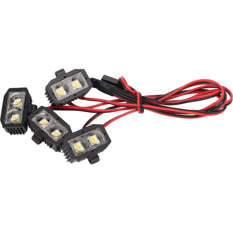 Phare LED Haute Intensité 5-7.4V pour Modèles RC 1/10, 8 LEDs Blanc, Boîtier Plastique Durable (1/5)