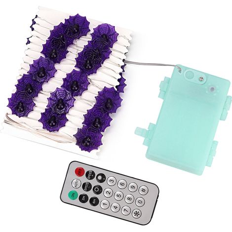 Guirlande lumineuse étanche à 30 LED, fil flexible, avec télécommande araignée 3M et éclairage bleu (1/5)