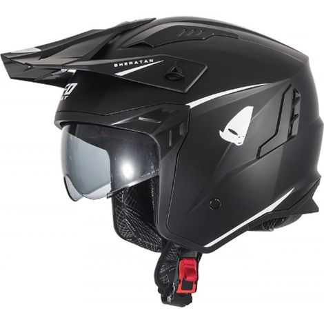 Casco UFO SHERATAN JET / de prueba con visera solar, color negro, talla L (ECE 22R06) - Colección 2024