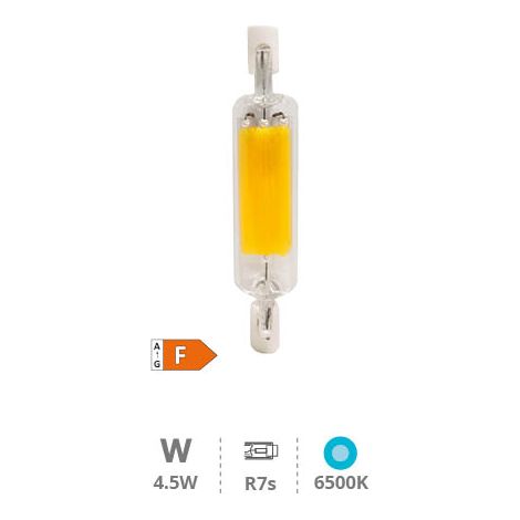 Bombilla lineal LED COB 78mm R7s 4,5W 6500K