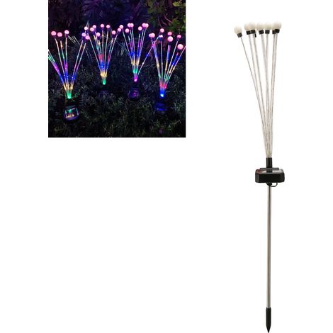 Guirlande lumineuse solaire à 8 têtes, étanche, branches flexibles, changement de couleur automatique RGB, idéale pour une fête dans la cour ou le jardin.-AquaForge (1/5)