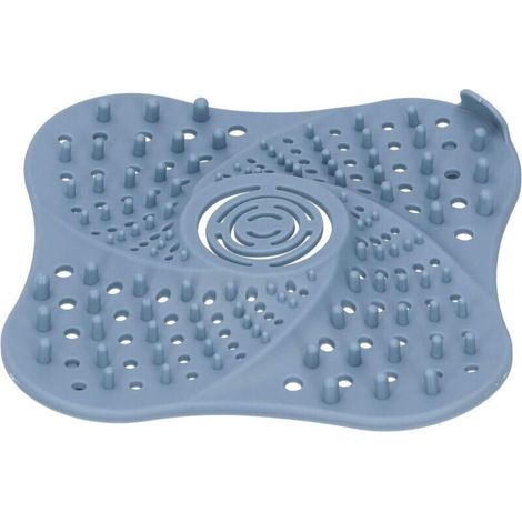 Attrape-cheveux. couvercles de drain de salle de bain couvercle de drain de sol bouchon anti-obstruction évier filtre d'égout bleu