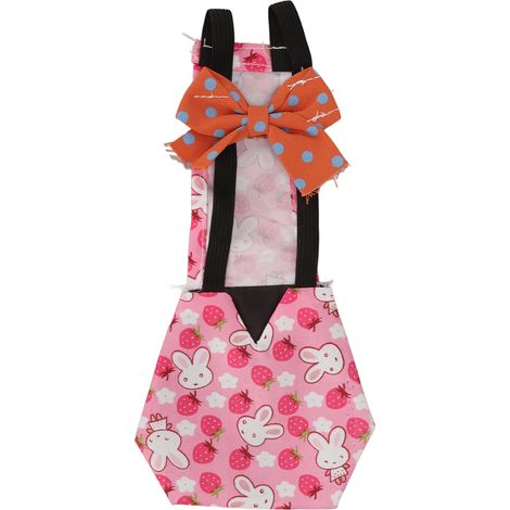 Windeln mit Hühner- und Entenmotiv, niedliches Hasenmotiv, wasserdicht und auslaufsicher, Größe XS, rosa (1/5)