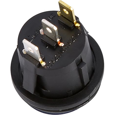 Interrupteur SPST bleu 12V LED rond ON/OFF pour voiture bateau (1/5)