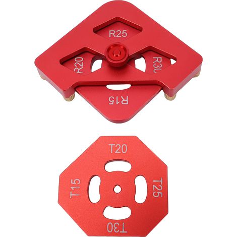 Plantillas de radio de esquinas redondeadas para carpintería, plantillas de radio de aleación de aluminio, juego de plantillas R15 R20 R25 R30 T15 T20 T25 T30 (1/5)