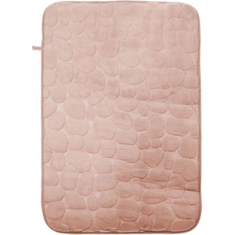Tapis En Tissu Effet Pierre Pour Meuble De Salle De Bain 45 X 70 Cm 79928 Rose (1/2)