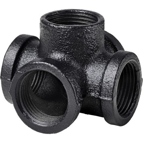 Dolle Eckverbinder für Pipe-Regalsystem 90° 20 mm (3/4) schwarz matt 5 Stück