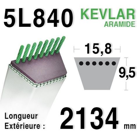 Courroie 5L840 - 5L84 SNAPPER 7-9781 (1/2)