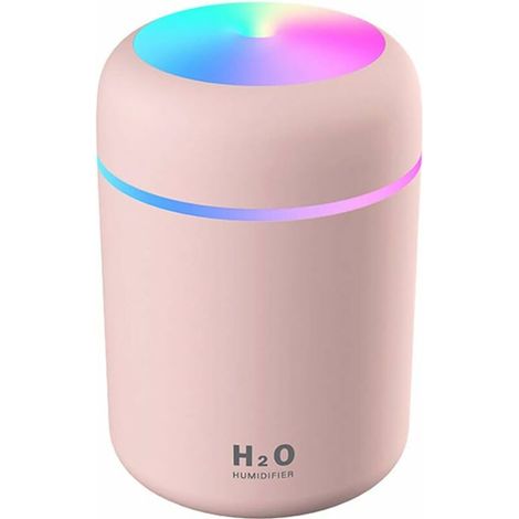 DEESSE SHOP - Humidificateur d'air, mini humidificateur à ultrasons avec 2 modes de brume réglables, humidificateur portable USB pour chambre à coucher, bureau à domicile automatique, rose (1/5)