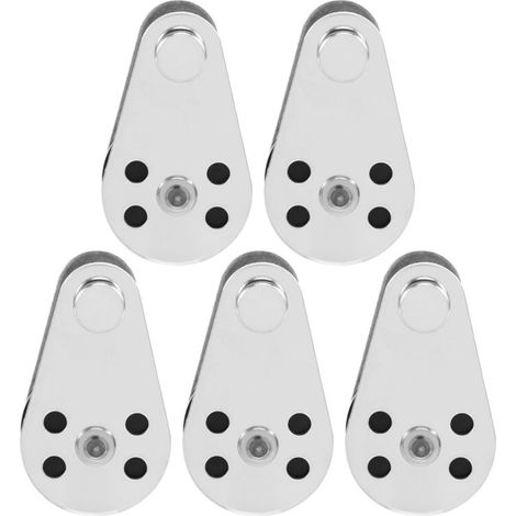 5 Pièces Poulie Bloc en Acier Inoxydable M25 pour Levage Remorquage Corde Câble Rouleau Suspendu