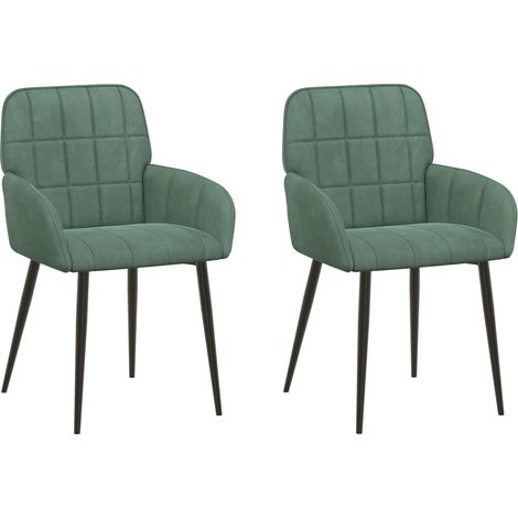 Sedie da pranzo 2 pcs Velluto (V) Verde Mare 57 x 50 x 85 cm vidaXL (1/5)