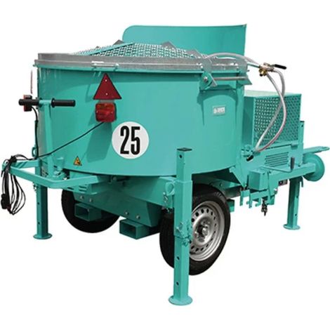 Imer – Malaxeur bétonnière MIX750 triphasé 750 litres – Moteur 4 kW – Rendement 480 litres – Dimensions 2230 x 1500 x 1400 mm – Poids 720 kg (1/2)