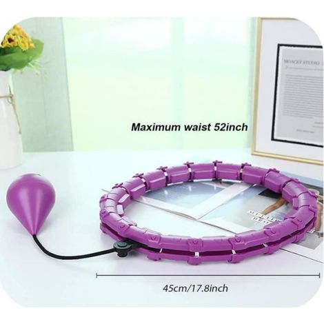 Hula Hoop lesté pour adultes et enfants, Hula Hoop intelligent pour la perte de poids, Hula Hoop lesté réglable pour un entranement (1/4)