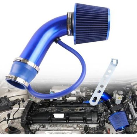 Kit filtro aria universale, filtro conico in alluminio da 76 mm (3 pollici), sistema di tubi di aspirazione aria fredda per auto, compatibile con auto da corsa. (1/5)