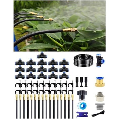 Système d'Irrigation Goutte-à-Goutte, Arrosage Automatique de Jardin, Arroseur 360° Réglable,Buse de Brumisation pour Plantes en Pot, Jardin et Balcon (1/5)
