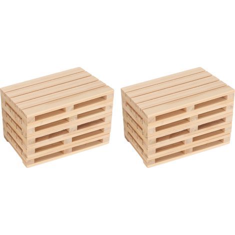 10 pièces Sous-verres Bois Rectangulaires Antidérapants DIY Polis à la Main pour Bureau ou Table Basse (1/5)