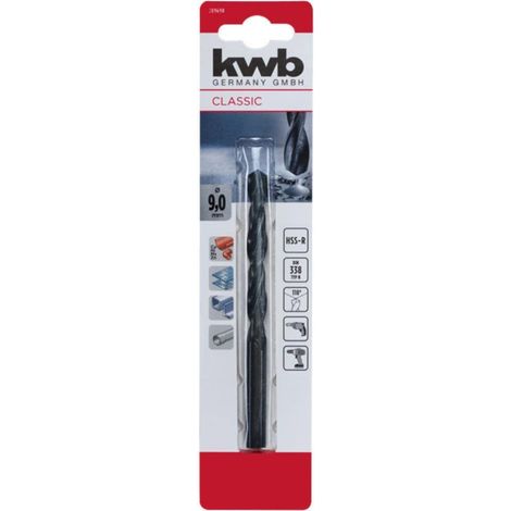 Foret à métaux HSS laminés et trempés à la vapeur Ø 12 mm avec un angle de pointe de 118° pour des travaux de perçage simples avec des visseuses sans fil et des perceuses courantes (1/3)