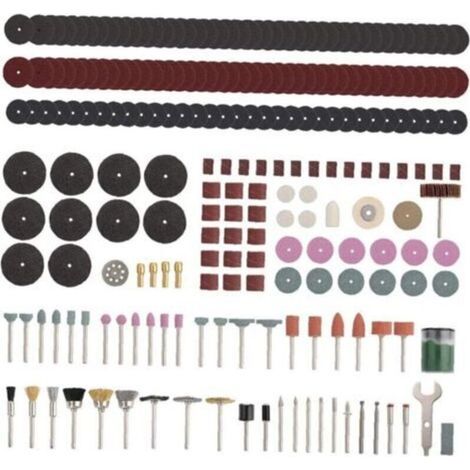 Kit multifonctionnel de 225 accessoires pour ponceuse rotative électrique – Meuleuses, polisseuses et perceuses pour bricolage, rénovation et entretien à domicile (1/5)